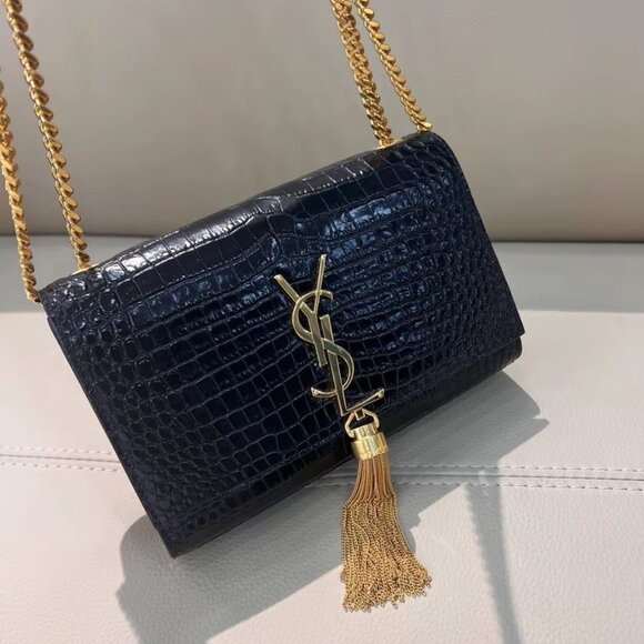 SAINT LAURENT YSL KATE Crossbody Shoulder Bag Women's Black - Picture 1 of 5